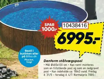 Denform stålvægspool