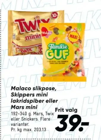 Bilka Lakridspiber Mini tilbud
