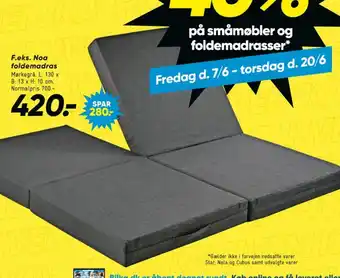 Bilka Foldemadras tilbud