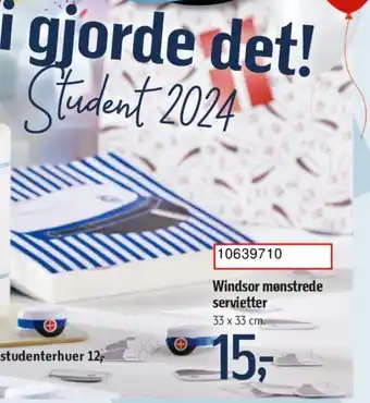 Føtex Windsor mønstrede servietter tilbud