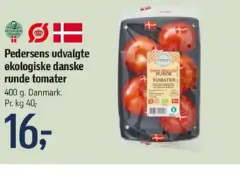 Føtex Pedersens udvalgte økologiske danske runde tomater tilbud