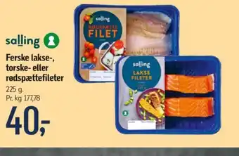 Føtex Ferske lakse-, torske- eller rødspættefileter tilbud
