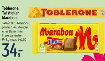 Føtex Toblerone, Twist eller Marabou tilbud