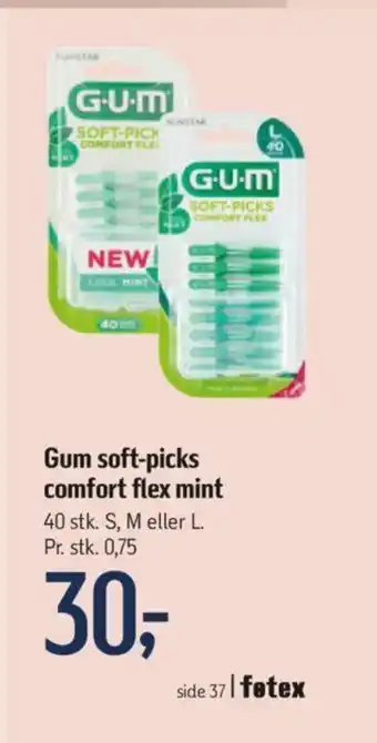 Føtex Gum soft-picks comfort flex mint tilbud