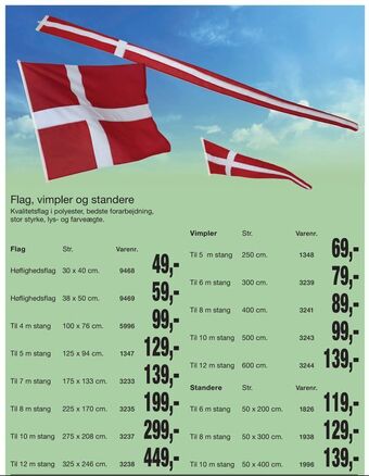 Harald Nyborg Flag, vimpler og standere tilbud
