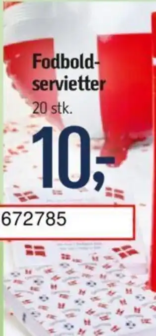 Føtex Fodbold- servietter tilbud