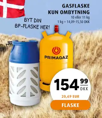 Scandinavian Park GASFLASKE KUN OMBYTNING tilbud