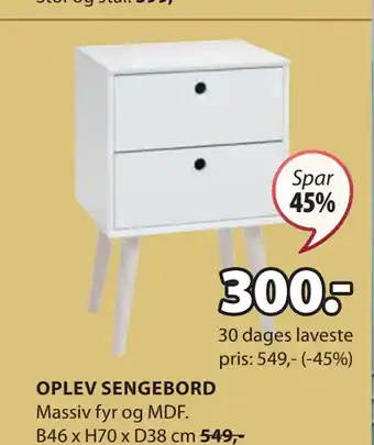 JYSK OPLEV SENGEBORD tilbud