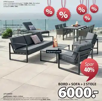 JYSK BORD + SOFA + 2 STOLE tilbud