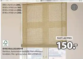 JYSK BYRE RULLEGARDIN tilbud