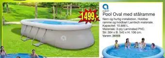 Harald Nyborg Pool Oval med stålramme tilbud