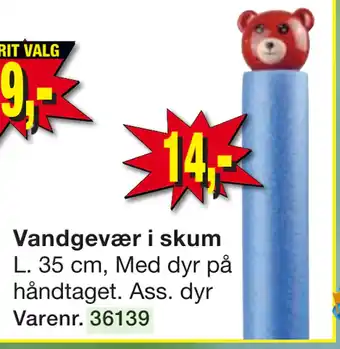 Vandgevær i skum