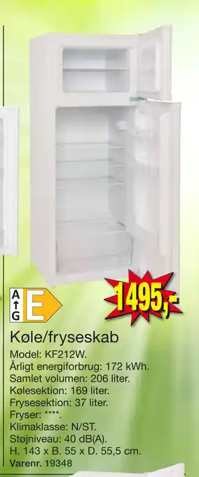 Harald Nyborg Køle/fryseskab tilbud