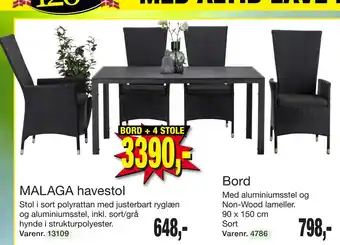Harald Nyborg BORD + 4 STOLE tilbud