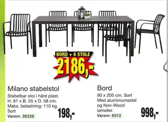 Harald Nyborg BORD + 6 STOLE tilbud