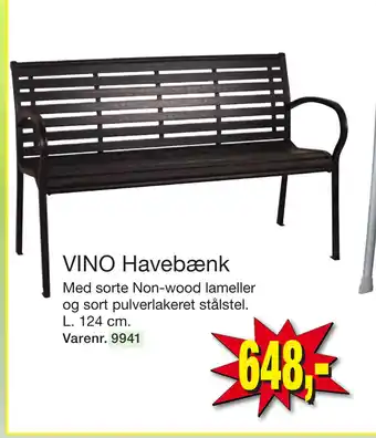 Harald Nyborg VINO Havebænk tilbud