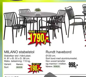 Harald Nyborg BORD + 4 STOLE tilbud