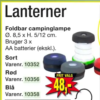Harald Nyborg Foldbar campinglampe tilbud