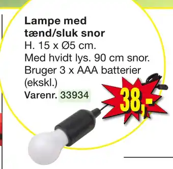 Harald Nyborg Lampe med tænd/sluk snor tilbud