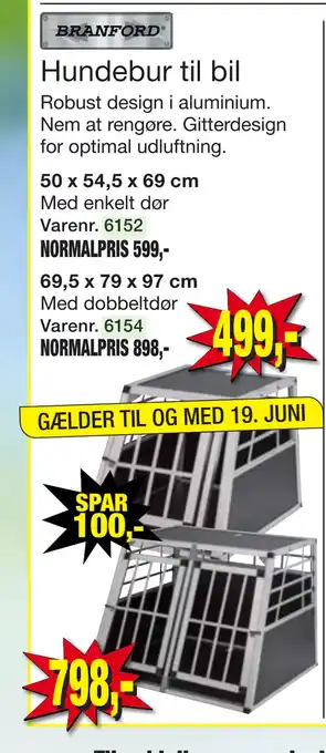 Harald Nyborg Hundebur til bil tilbud