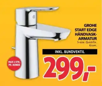 XL-BYG GROHE START EDGE HÅNDVASK- ARMATUR tilbud