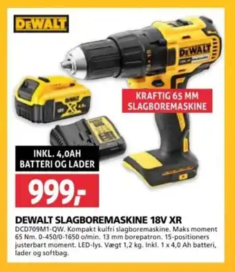 XL-BYG DEWALT SLAGBOREMASKINE 18V XR tilbud
