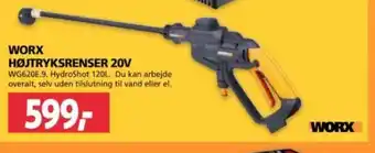 XL-BYG WORX HØJTRYKSRENSER 20V tilbud