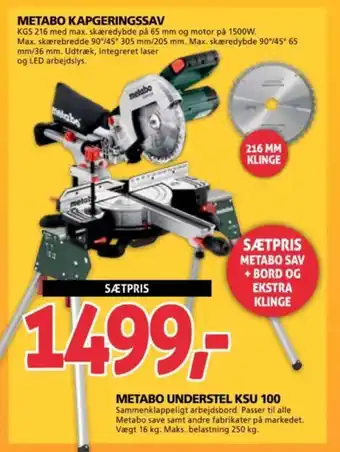 XL-BYG METABO KAPGERINGSSAV tilbud