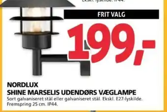 XL-BYG NORDLUX SHINE MARSELIS UDENDØRS VÆGLAMPE tilbud