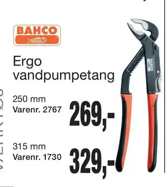 Harald Nyborg Ergo vandpumpetang tilbud