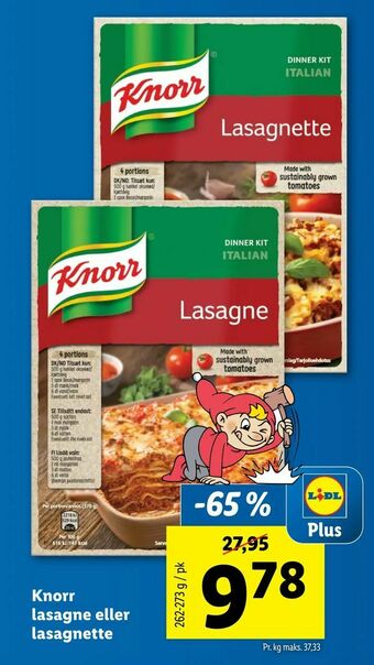Let-Køb Knorr lasagne eller lasagnette tilbud