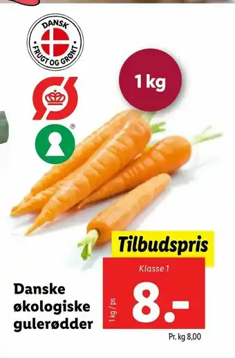 Let-Køb Danske økologiske gulerødder tilbud