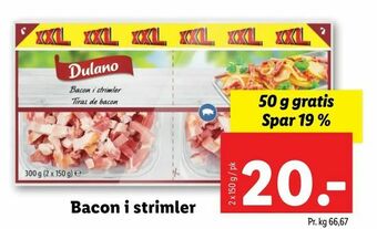 Let-Køb Bacon i strimler tilbud