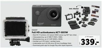 Let-Køb Full HD actionkamera ACT-5051W tilbud