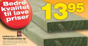 Bauhaus Terrassebrædder fyr tilbud