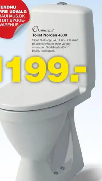Bauhaus Toilet Norden 4300 tilbud