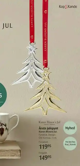 Kop & Kande Årets julepynt Karen Blixens Jul tilbud