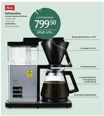 Kop & Kande Kaffemaskine Aroma Signature Deluxe tilbud