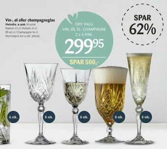 Kop & Kande Vin-, øl eller champagneglas tilbud