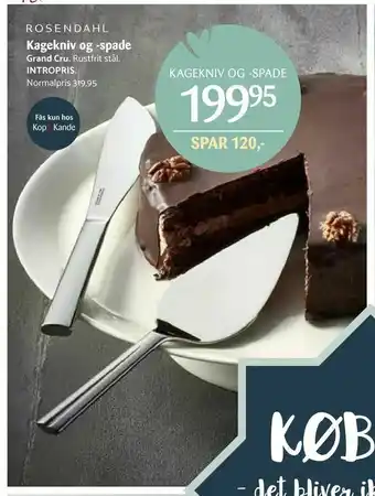 Kagekniv og -spade