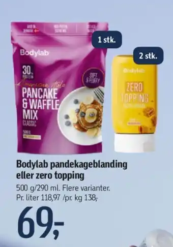 Føtex Bodylab pandekageblanding eller zero topping tilbud