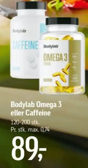 Føtex Bodylab Omega 3 eller Caffeine tilbud