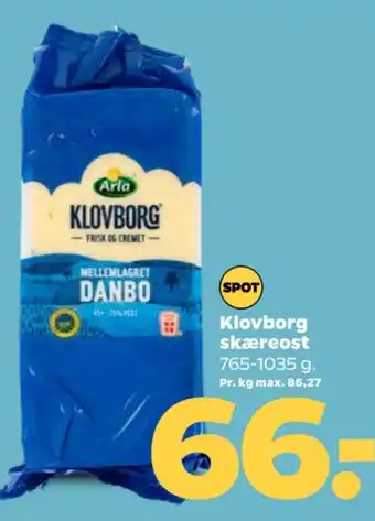 Netto Skæreost Danbo Mellemlagret tilbud