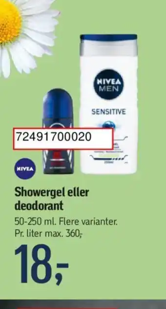 Føtex Showergel eller deodorant tilbud