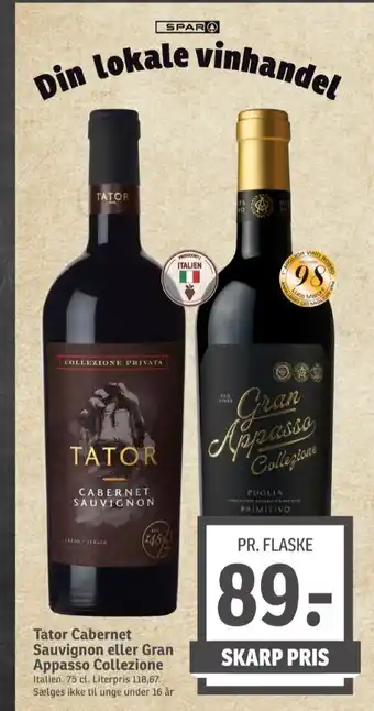 SPAR Italiensk Rødvin tilbud