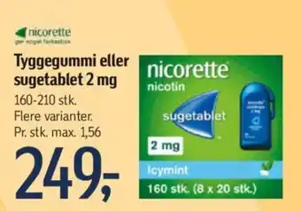 Føtex Tyggegummi eller sugetablet 2 mg tilbud