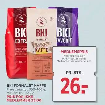 MENY Kaffe Formalet tilbud