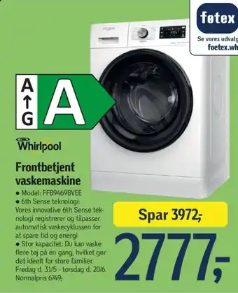 Føtex Frontbetjent vaskemaskine tilbud