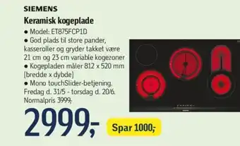 Keramisk kogeplade