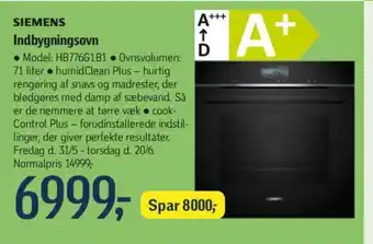 Føtex SIEMENS Indbygningsovn tilbud